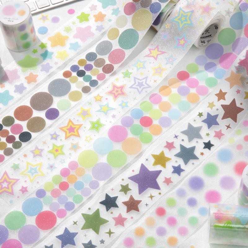 1pcs/1lot Decorative Adhesive Tapes Daily Star Dot Decorative Scrapbooking DIY Paper Japanese Stickers
