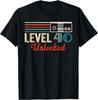 Unlocked Level 40 Birthday Boy Video Game Controller Gift Unisex T-Shirt
