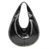 2026 Fashion Women's Bag Single Shoulder Slant Hanging Rivet Crescent Underarm Casual Tote Handbag