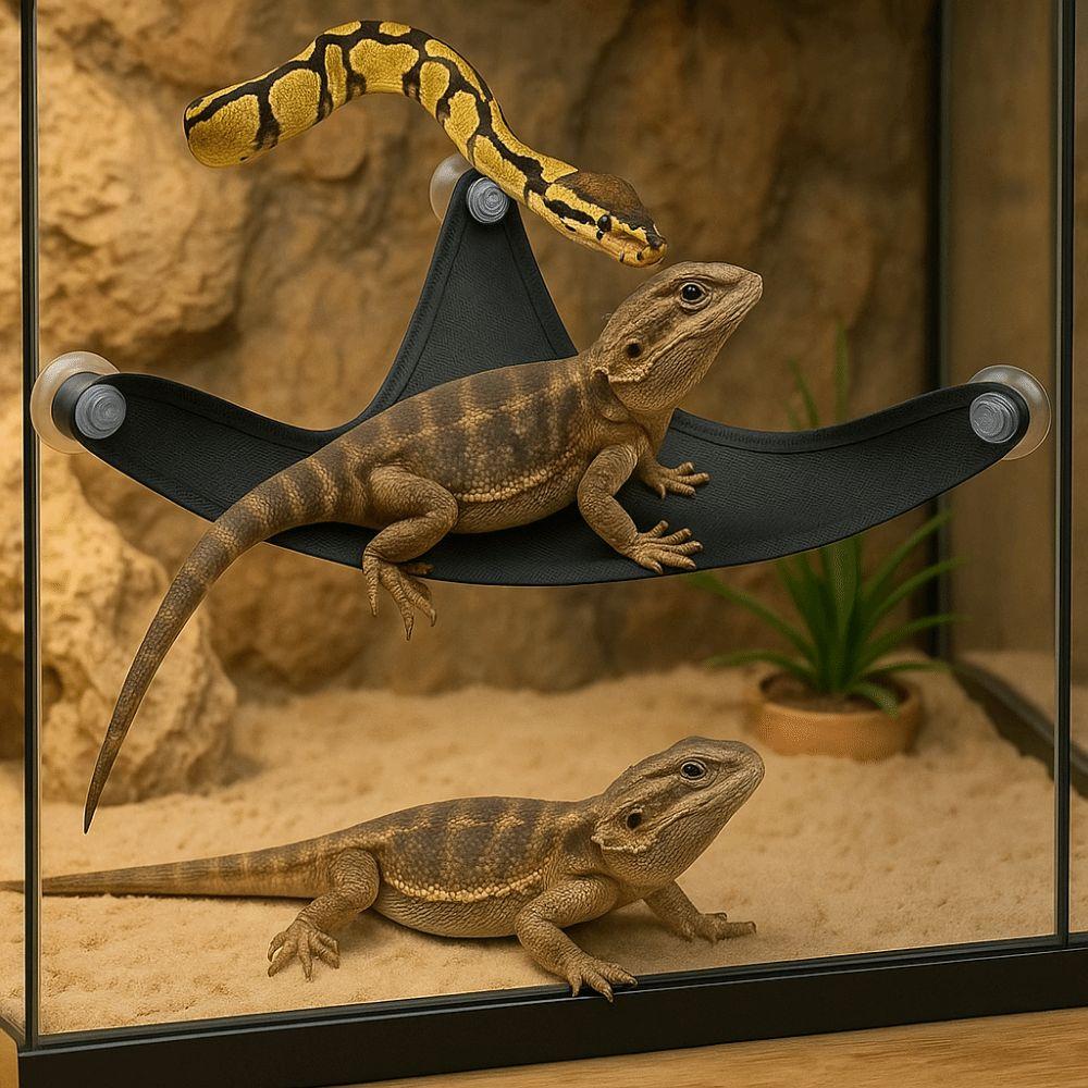Breathable Reptile Mesh Hammock Comfortable Geckos Habitat  for Lguanas Axolotls Geckos