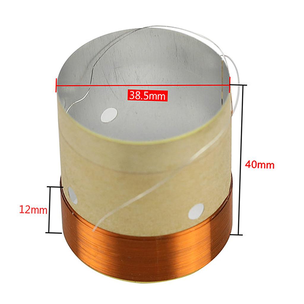 Durable Bass Voice Coil Speaker Repair Accessories White Aluminum Sound Air Outlet Parts 38.5MM Speaker Bass Voice Coil