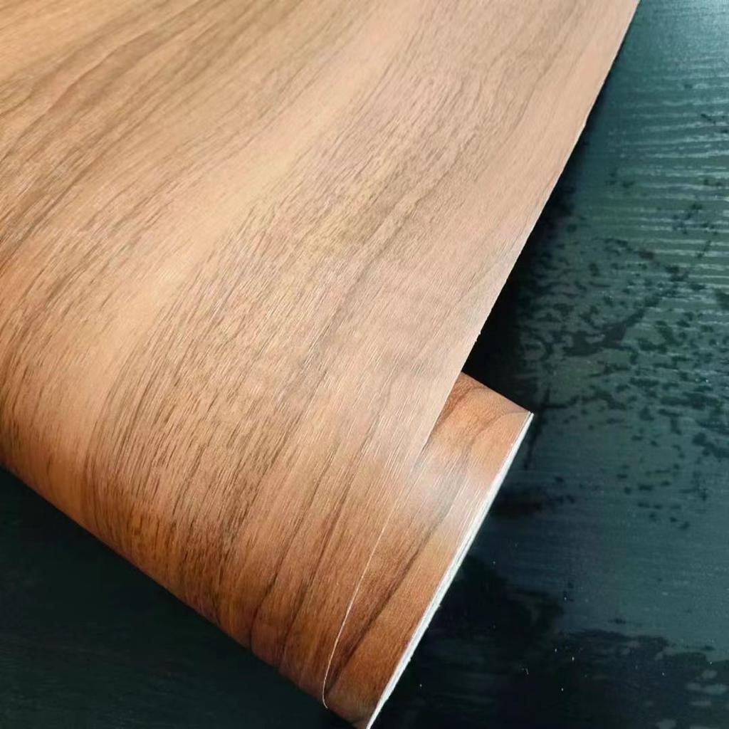 Thickened Waterproof Moisture-Resistant Simulated Wood Grain Self-Adhesive Wallpaper Desktop Wardrobe Cabinet Old Door Furniture Renovation Sticker