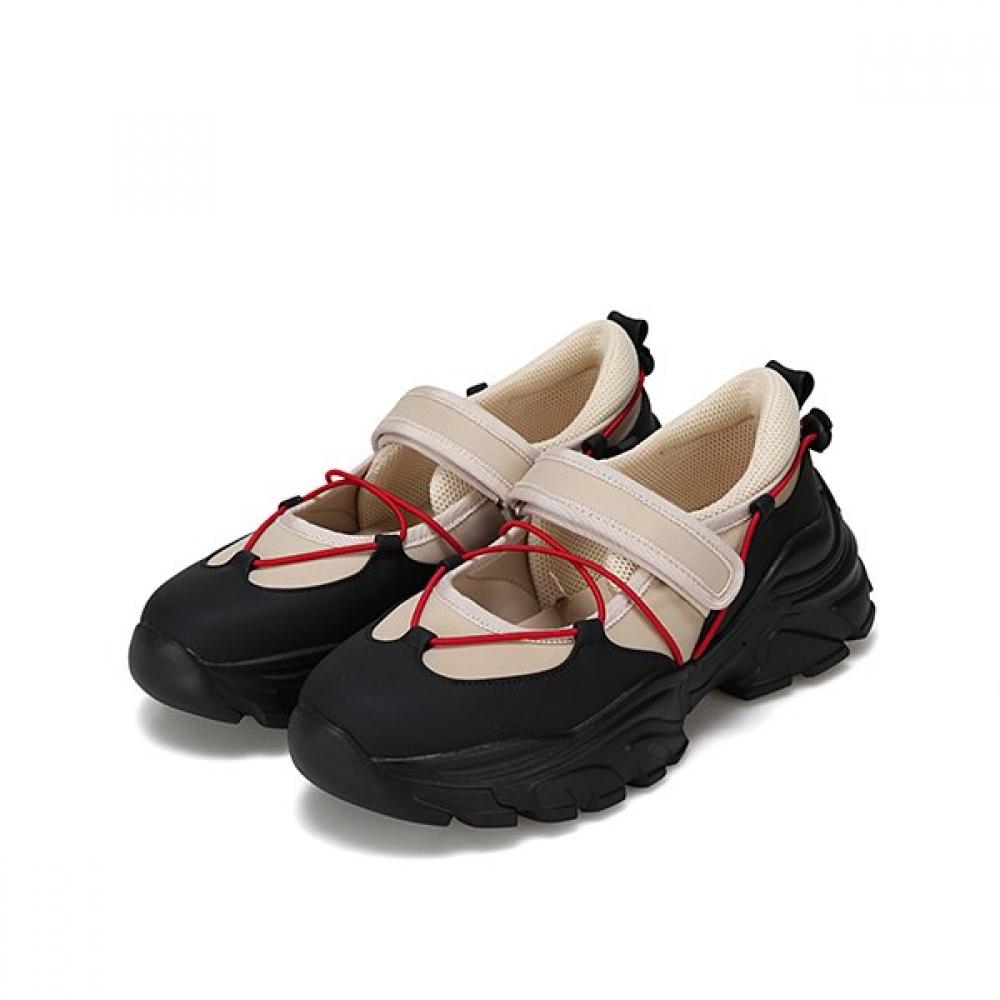 Barbara Leather String 6cm Mary Jane Sneakers Bbh172bk 250mm