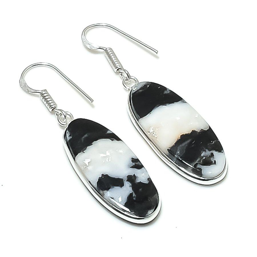 Natural Buffalo Jasper Gemstone 925 Sterling Silver Jewelry Earring 1.89  AEE-11011