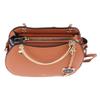 Woman Fashion Handle Bag with Adjustable Straps Cute Animal Pendant Decorations PU Leather Shoulder Bag Deep Yellow