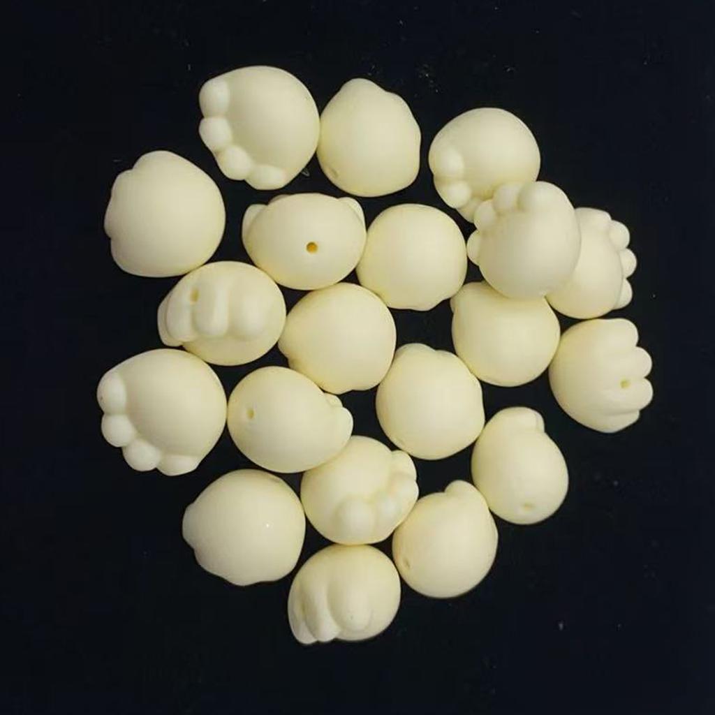 10Pcs, Plastic Beads 15×17mm, Handmade Cat’s Paw Shape Beads for Jewelry Making DIY Necklaces, Bracelets and Hair Accessories