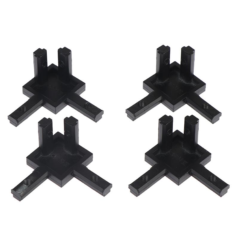 3 Way End Angle Bracket Connectors 4Pcs Oxidation Resistant Surface Fit Aluminium Extrusion Profile CNC Machine Enclosure Builds