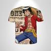 T-shirt da Uomo Anime One Piece 2025 Cartone Animato Manica Corta Cosplay Luffy Top di Gamma Larga e Traspirante Abbigliamento da Uomo Nero
