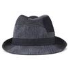 RUBEN Ruben Denim Size 58cm Black Hat, Fedora, Patchwork, Spring/Summer, (Approx. 55.5cm-58.5cm),