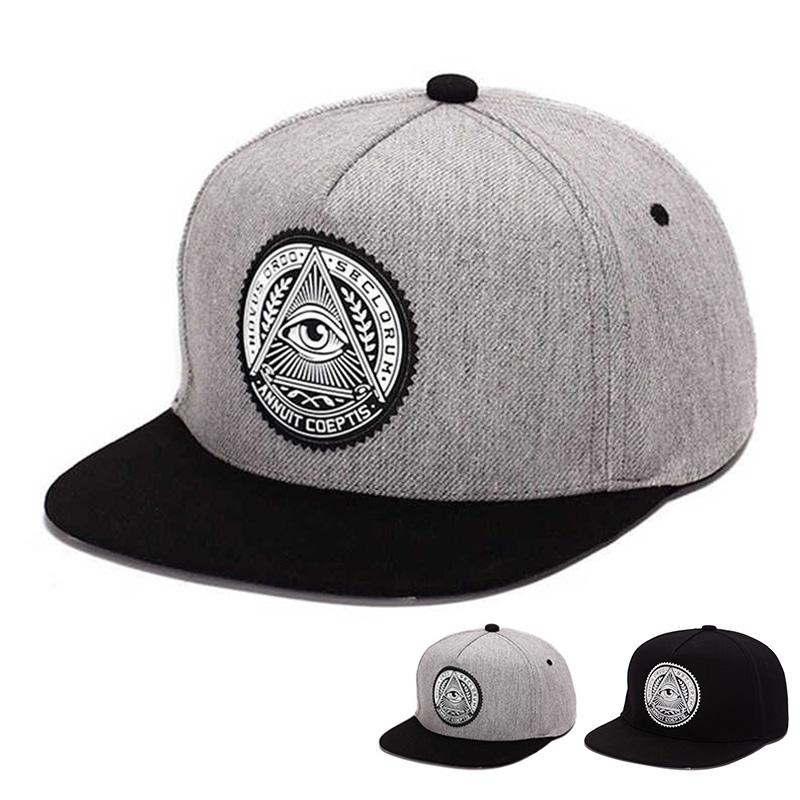 New Fashion 5 Panels Snapback God Eyes Plastic Patch Men Flat Brim Baseball Caps Hip Hop Hat Trucker Caps For Men Women