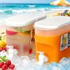 Summer 3.5L Iced Drink Bucket with Tap, Household Water Pitcher, Fruit Tea Infuser Container for Outdoor Camping Party
