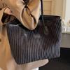 Große Kapazität Tasche Damen Einkaufstasche Cord Umhängetasche Mode Vielseitige Damen Klasse Tasche