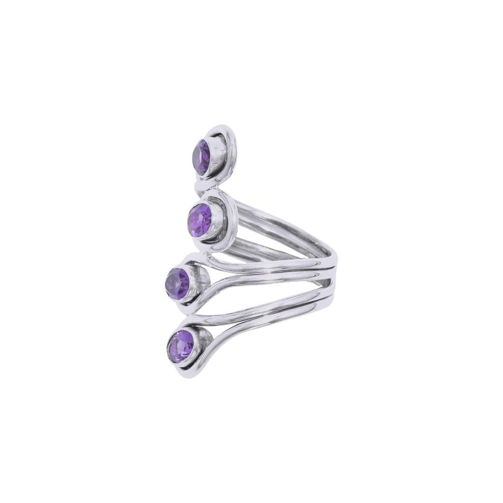 Natural Amethyst ring, 925 Sterling Silver Jewelry,  big Ring, Gift for mother