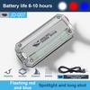 Outdoor Red Blue Strobe Light Police Light Warning Lights Usb Rechargeable Flashlight Shoulder Clip Flashing