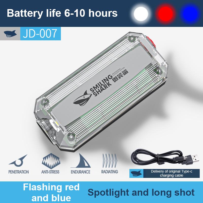 Outdoor Red Blue Strobe Light Police Light Warning Lights Usb Rechargeable Flashlight Shoulder Clip Flashing