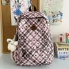 Schoolbag1011 trendy fashion plaid light schoolbag backpack women's large capacity versatile leisure student commuter backpack