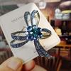 Elegant Crystal Bow Brooch for Women - European and American Style Accessories