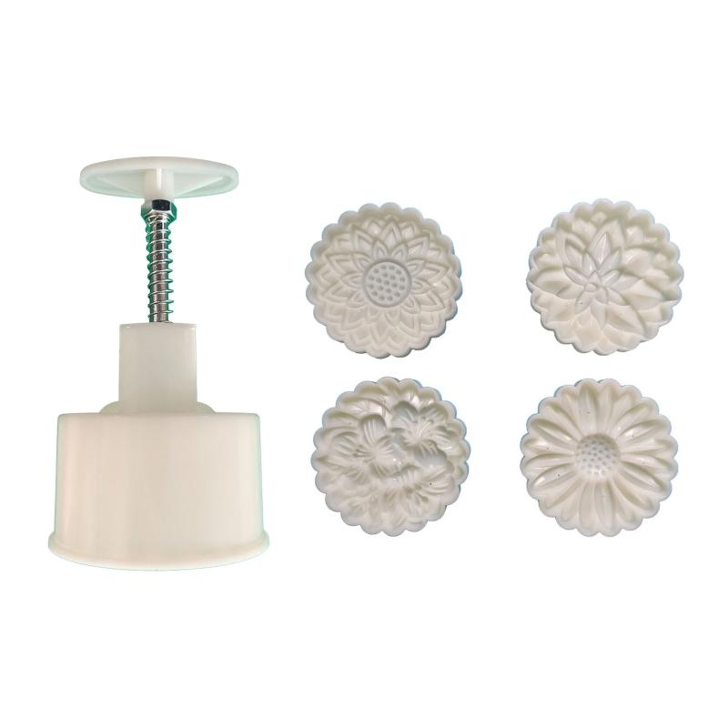 Dessert Mold Mid Autumn Festival Dessert Mould DIY Hand Pressure Fondant Decoration Tools Moon Cake Mold 1