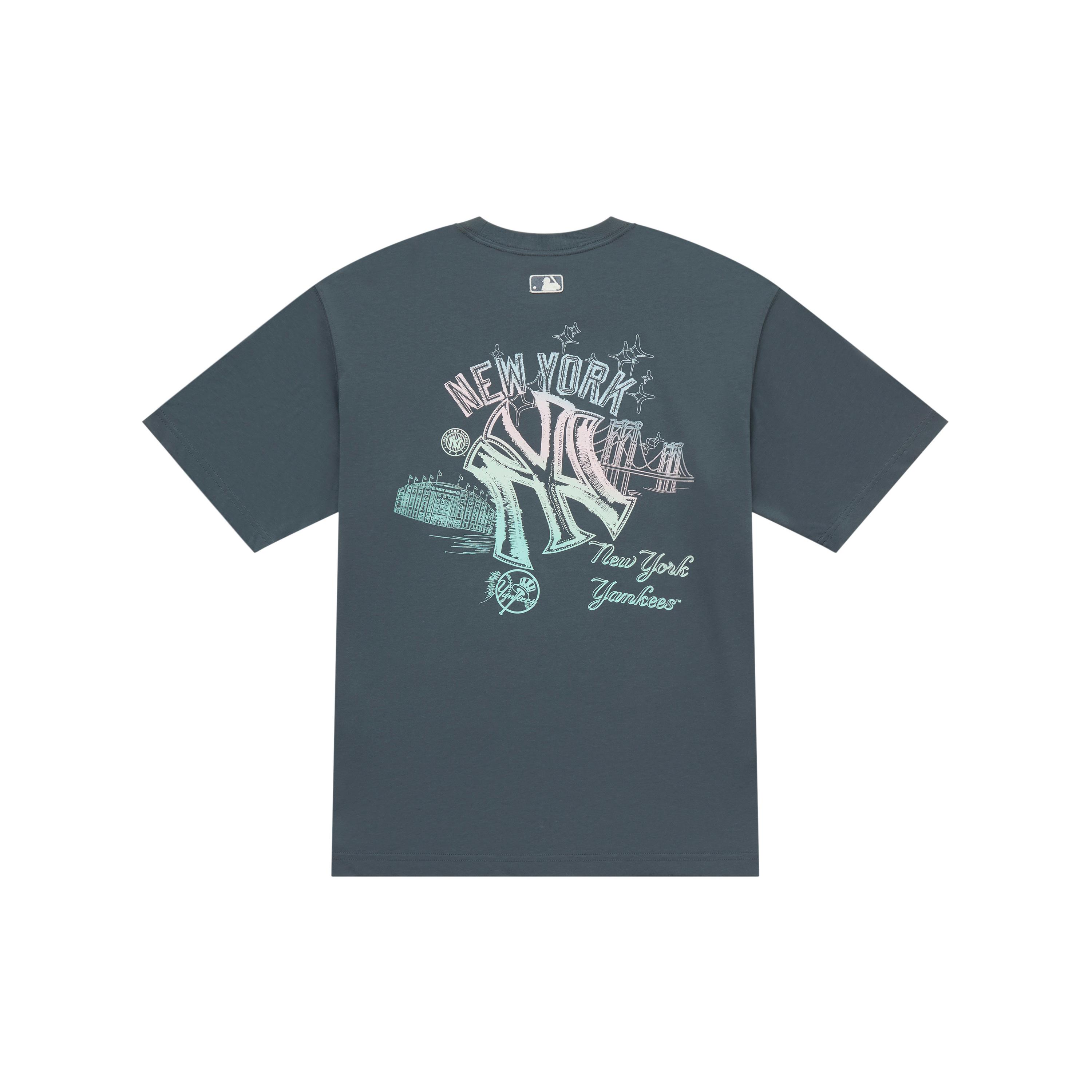 

New MLB New York Yankees Basic Collection SS25 T Shirt Unisex Dark Gray 3ATSB6553-50GRD L