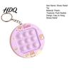 Stress Relief Keychain Push Bubble Game Console Mini Popping Fidget Toy Machine Backpack Bag Purse Charm Party Favors