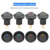 20Pcs DC 12V 20A Round Rocker Switch LED Light Toggle Switch On-off Control SPST Switch for Car Truck ATV UTV