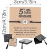 Graduation Commemorative Bracelet 2026, Class of 2026 Gifts Natural Stone Compass Bracelet for Women Men, Adjustable Graduation Gift with Cap Gift Box
