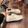 Thick-soled heightening little white shoes women's spring new casual ugly and versatile shoes children's retro big-headed bread shoes
