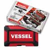 VESSEL Woody Swivel Socket Wrench Set Non-Slip Grip 3/8 inch Drive (9.5mm) 16pcs. HRW3005M-SW