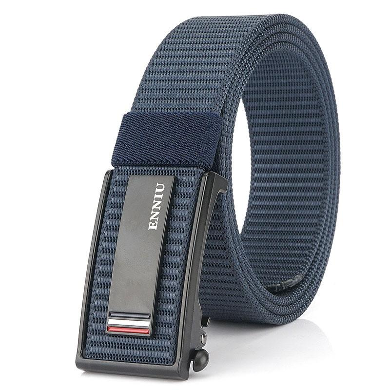 19-year-old Automatic Buckle Quick-drying Nylon Canvas Belt Student Training Outdoor Pants Men Women All-matching