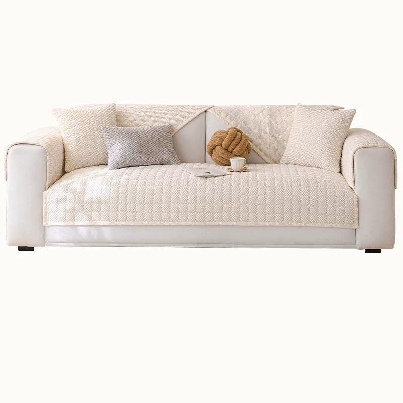 Corduroy Sofa Cushion Four Seasons Universal Quilted Seat Cushion  New Simple Non-Slip Sofa Cover Cover Cloth Towel