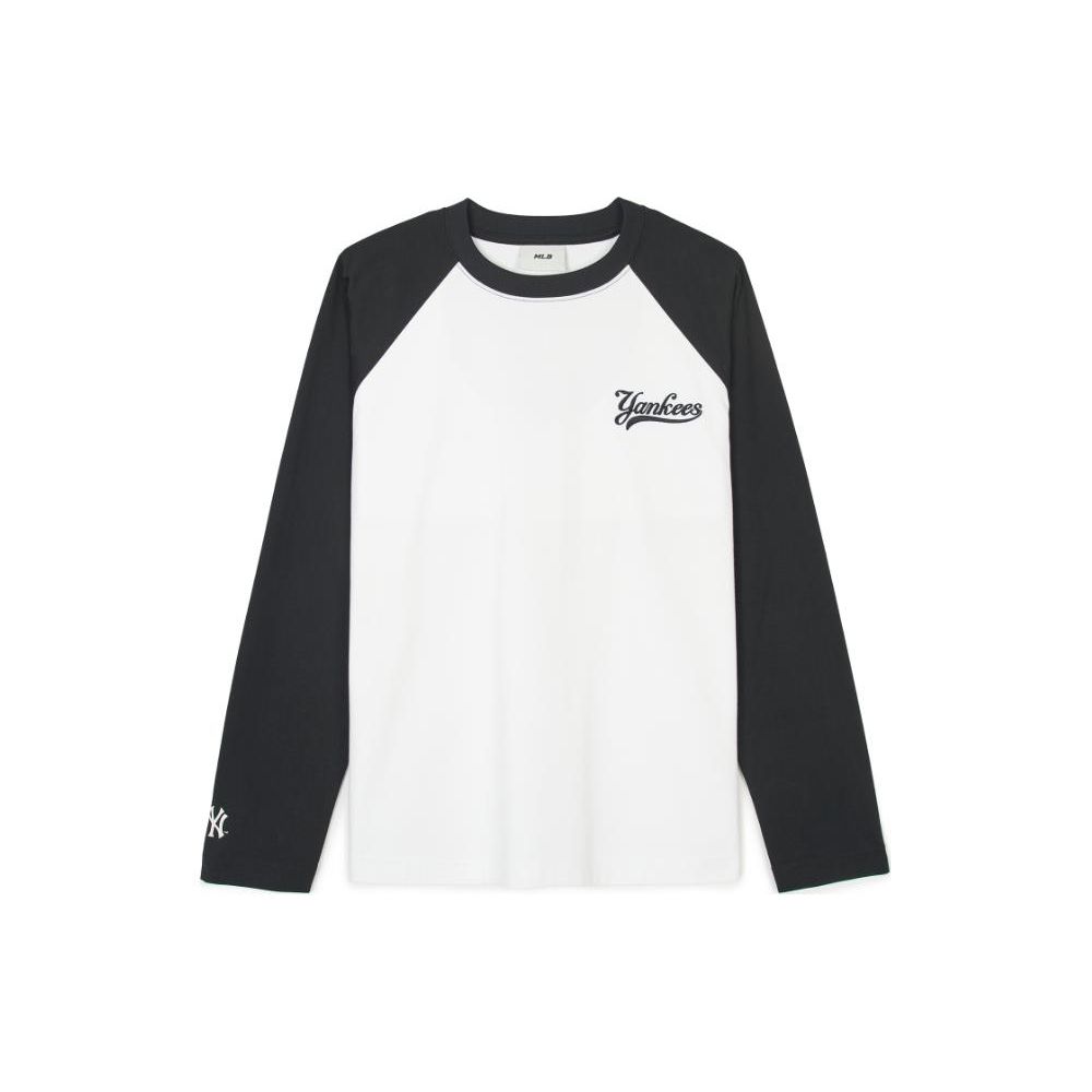 MLB Summer Breathable Loose Logo Long Sleeve T-Shirt Women Tops Black 3FTSV1143-50BKS