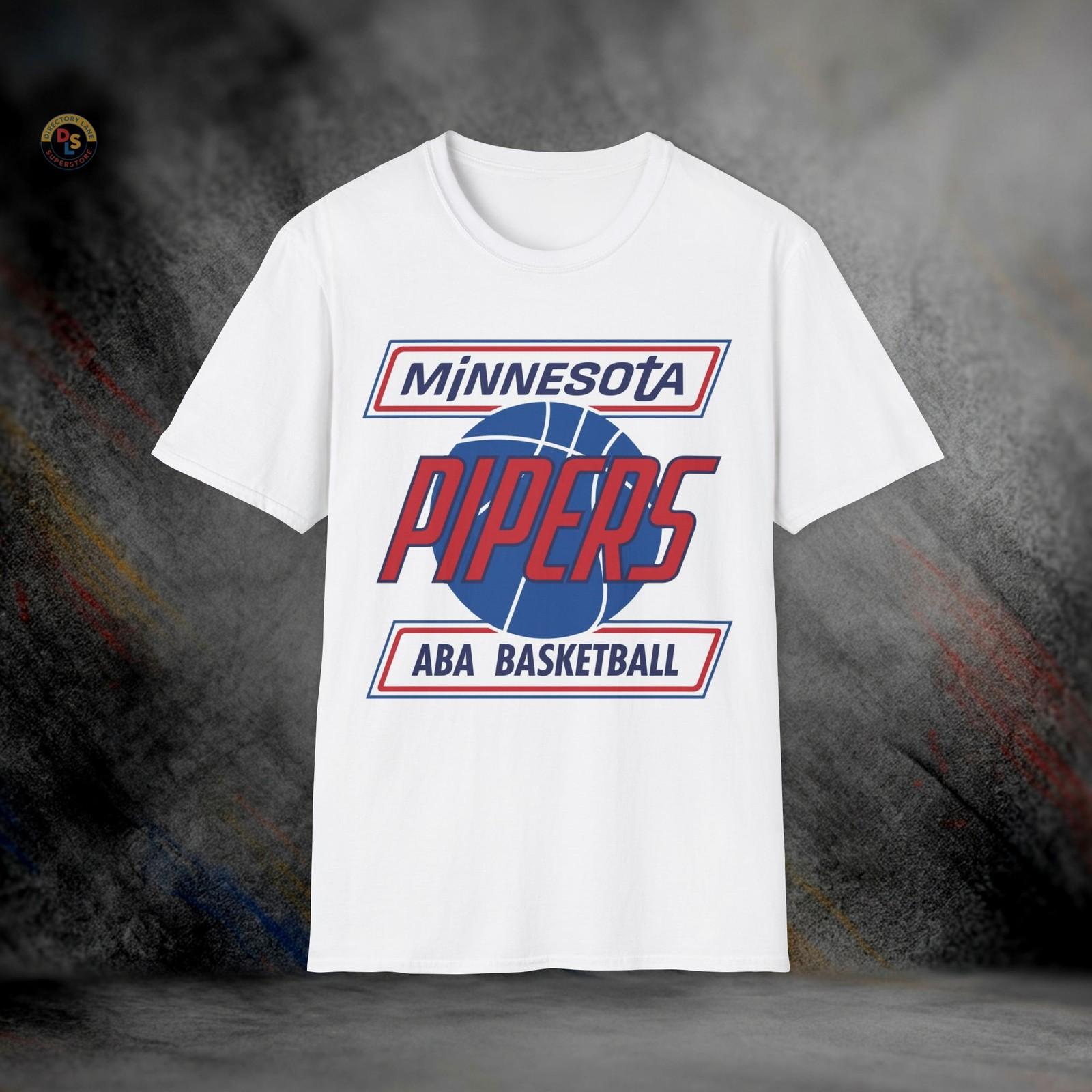 Minnesota Pipers Defunct Retro Basketball T-Shirt | Softstyle Tee XXL
