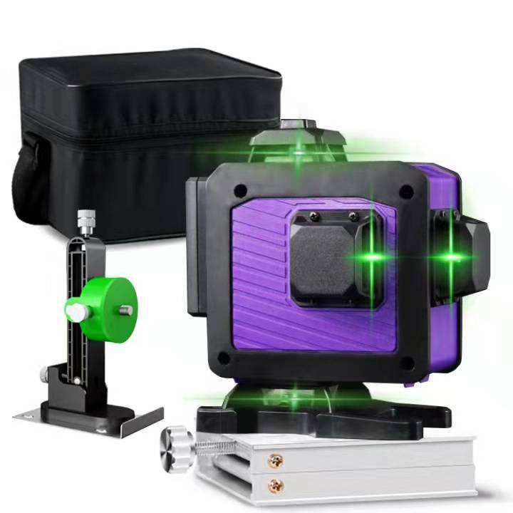 

16-Line Green Light Infrared Laser Level Instrument with Wall & Floor Stickers 16-line Dual Battery, UK Plug