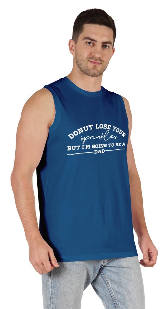 Inkmeso Men  s Tshirt   Donut Loose Your Sprinkles But I  m Going To Be A Dad   Graphic Tshirt For Pregnancy
