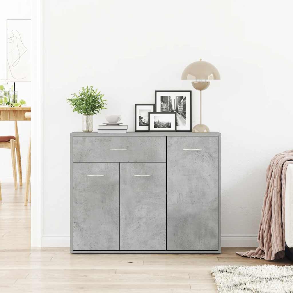 Sideboard Concrete Grey 88 x 30 x 70 cm Particleboard