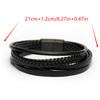 European & American Style Braided Leather Bracelet - Trendy Hand-Woven Design for Men