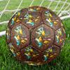 Golden Birds Ornate Frame Round Football Size 5 Adult Ball Suitable for Training Matches and Outdoor Team.