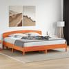 Headboard Wax Brown 200 Cm Solid Pine Wood