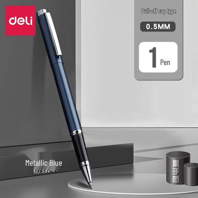 Deli S82-01 Metal Bullet Tip 0.5mm Signature Pen