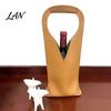 Wine Tote Bag Faux Leather Bag, Portable Carrier Pouch, Waterproof Bottle Pouch Single Holder Protector Sleeve for Champagne Beer