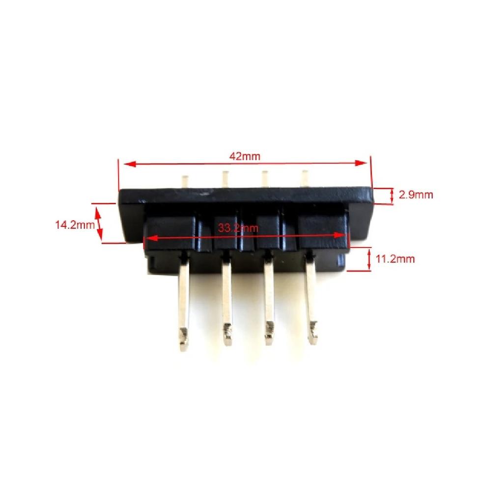 E-bike Lithium battery box Power discharge connector 4pins Male or Female, Ebike Parts power plug, For Hailong battery case