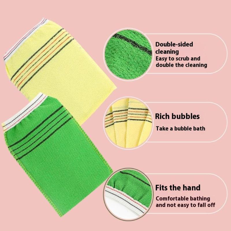 5Pcs Spa-Grade Bath Mitts Exfoliating Bath Gloves For Adults -- Extra Strength Body Scrubber for Dead Skin Removal