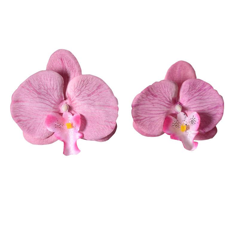 5pcs Simulated Film Butterfly Orchid Flower Head Petals Flower Accessories Headwear Hairclip Handmade Wedding Gift Decoration