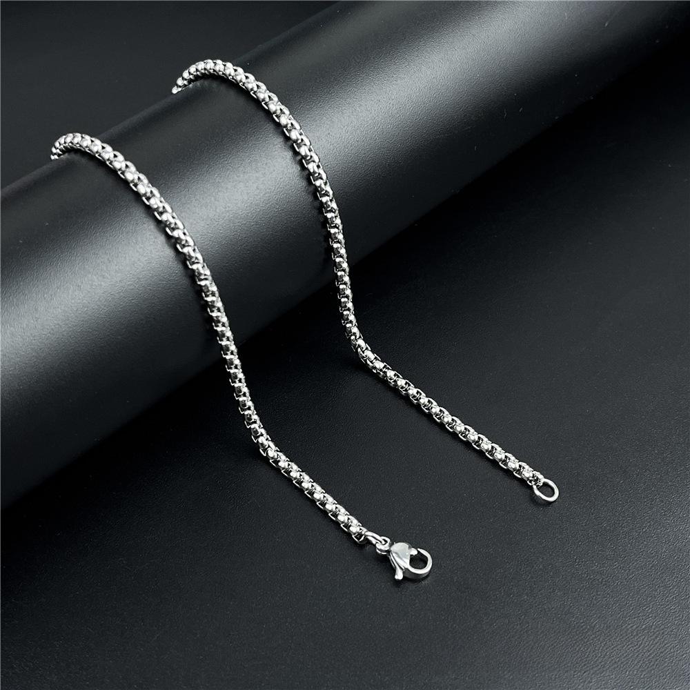 

Унисекс-колье из титановой стали с кубинской цепочкой — стиль хип-хоп, дизайн в виде змеиной кости, универсальная цепочка на ключицу