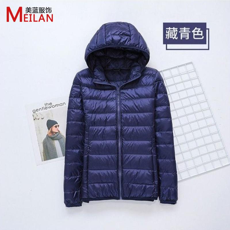 Down jacket women's new short light and thick warm and slim fashion jacket