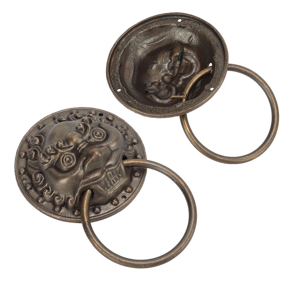 Bronze Door Pull Rings Retro Door Handles Cabinet handle Antique Door Knocker  Wooden Boxes