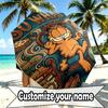 Personalisierter Garfield-Druckschirm mit individuellem Namen, Automatisches Öffnen und Schließen, Stabiler 8-Rippen-Rahmen, Für Pendeln, Camping, Wandern, Geburtstagsgeschenk