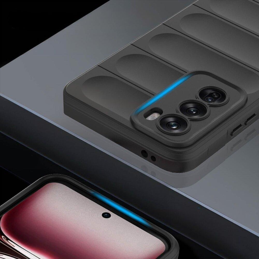 Shockproof Gaming Case + 3D Tempered Glass for Oppo Reno 12 Pro, Black/Black Frame