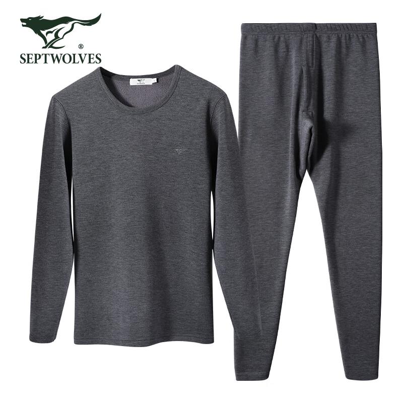 

Septwolves Men s Thickened Velvet-Lined Thermal Underwear Set 3XL