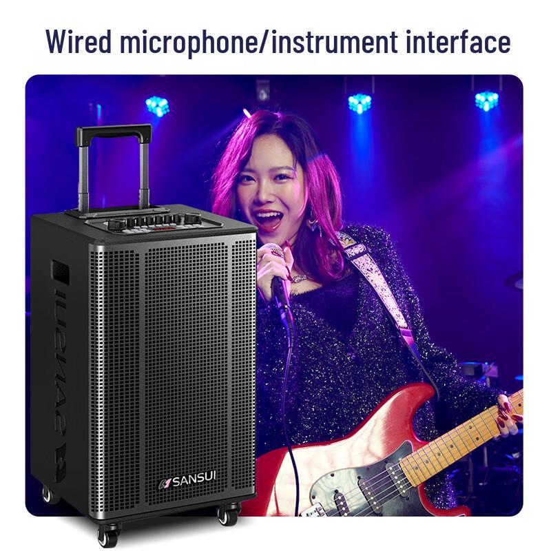 SANSUI E12 Portable High-Power Trolley Speaker